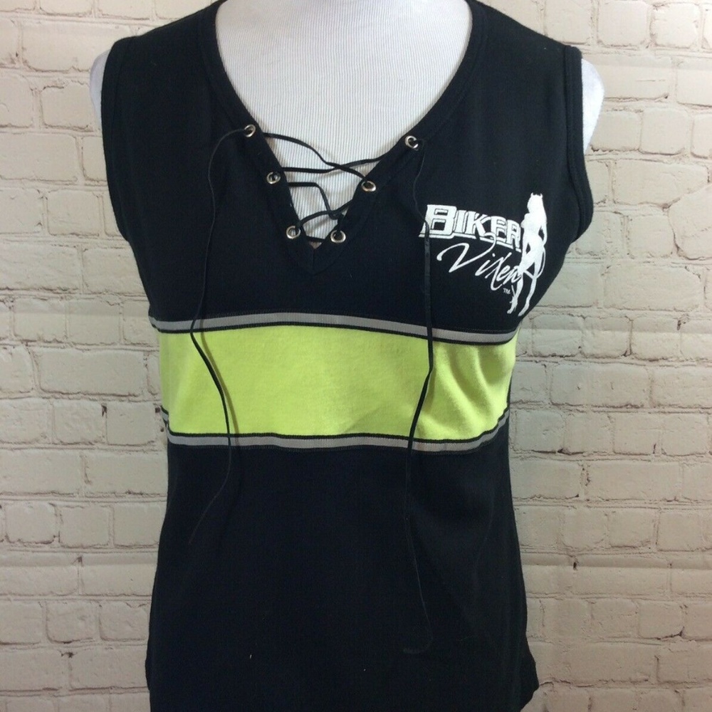Biker Vixen Womens Graphic Tank Top Size Small